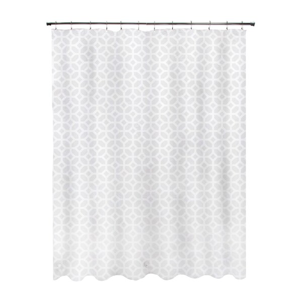Kenney Mfg Medium Weight Decorative PEVA Shower Liner, 70" W x 72" H, Geo Frost KN61267 - main